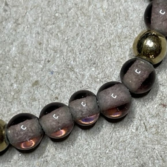 Sarah Coventry Silver Amethyst Beads with Gold Tone Beads 26" 1970's - Picture 7 of 7